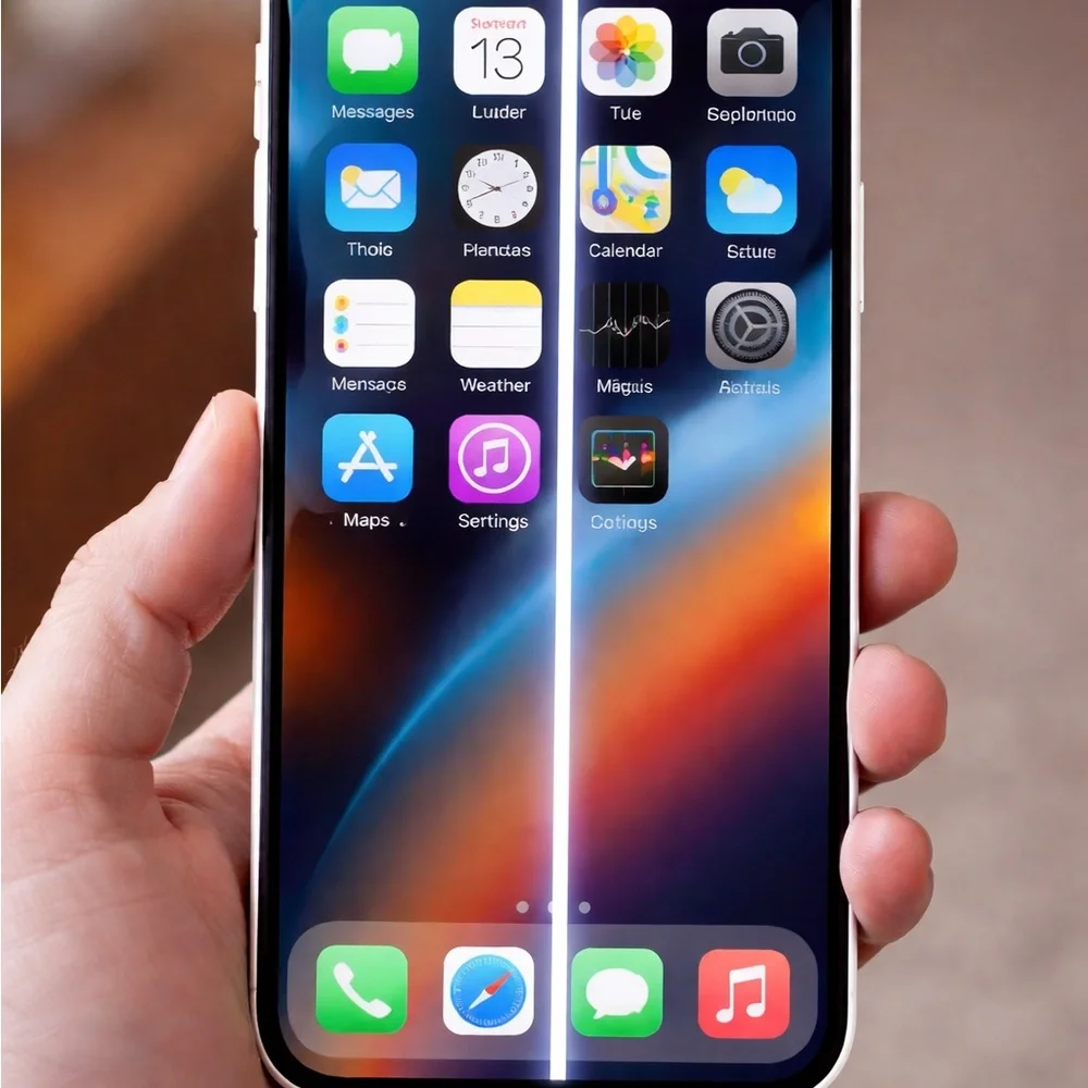 Smartphone with Black and Silver Finish